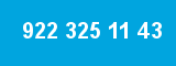 922 325 11 43